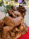 Tượng Phật Di Lặc Ngồi Long Quy Gỗ Hương Cao 48 Ngang 52 Sâu 43 (cm)