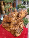 Tượng Phật Di Lặc Ngồi Long Quy Gỗ Hương Cao 48 Ngang 52 Sâu 43 (cm)