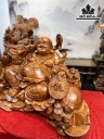 Tượng Phật Di Lặc Ngũ Phúc Gỗ Hương Cao 58 Ngang 86 Sâu 52 (cm)