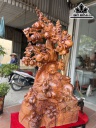 Tượng Phật Di Lặc Ngũ Phúc Gỗ Hương Cao 126 Ngang 66 Sâu 40 (cm)