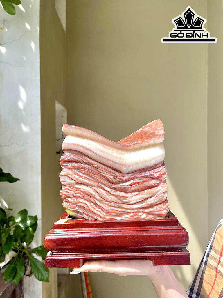 Tác Phẩm Đá Thịt Heo (Canxit) Cao 19 Ngang 20(cm) 3,83kg