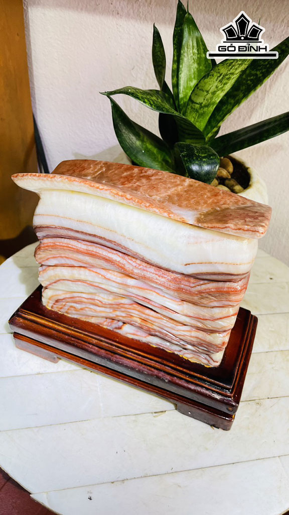 Tác Phẩm Đá Thịt Heo Đá Canxit Cao 16 Ngang 17 Sâu 6 (cm) 4,6kg