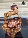 Tượng Ngựa Phong Thủy (Nhất Mã Phi Thiên) Gỗ Hương Cao 60 Ngang 45 Sâu 32 (cm)