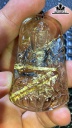 Mặt Dây Chuyền Phật Bản Mệnh Đá Thạch Anh Tóc Vàng Cao 56.8 Ngang 34,6 Sâu 9,8 (mm) 30gr