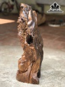 Tượng Phật Di Lặc Gỗ Bách Xanh Cao 50 Ngang 35 Sâu 16 (cm)