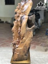 Tượng Thành Tâm Bái Phật Gỗ Bách Xanh Cao 113 Ngang 50 Sâu 30 (cm)