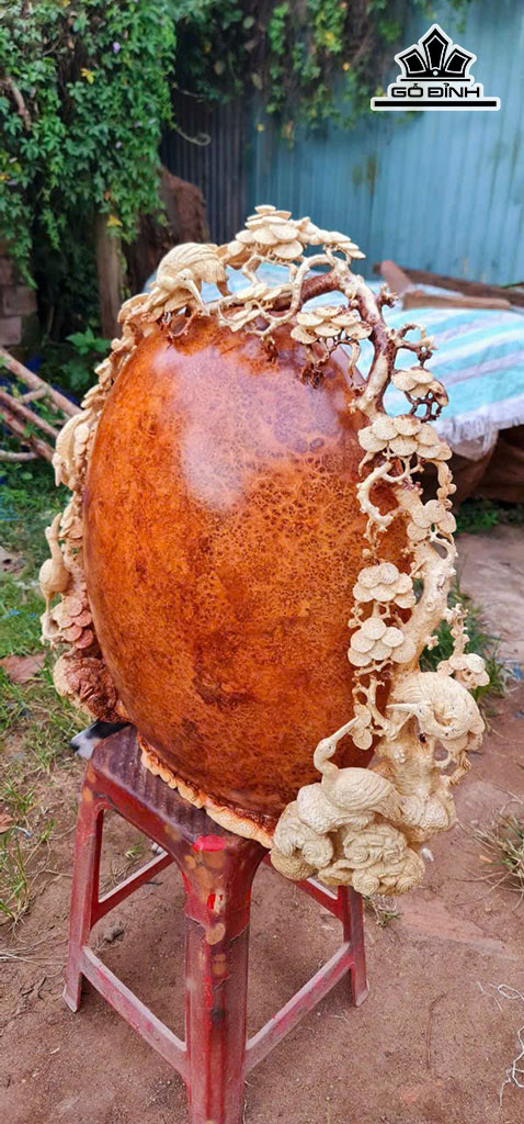 Bình Gỗ Nu Hương Cao 81 Ngang 67 Sâu 31 (cm)