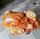 Tượng Tam Cóc Ngậm Tiền Gỗ Nu Hương Cao 48 Ngang 70 Sâu 25
