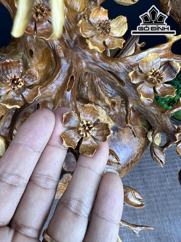 Bình Mai Phú Quý Gỗ Nu Hương Cao 96 Ngang 54 Sâu 50 (cm)