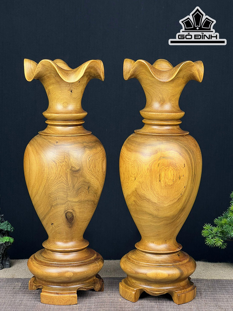 Lục Bình Gỗ Bách Xanh Cao 41 Đường Kính 14,5 (cm)