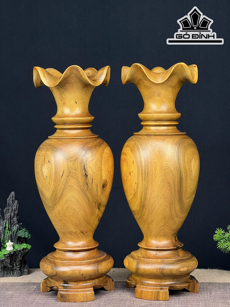 Lục Bình Gỗ Bách Xanh Cao 41 Đường Kính 14,5 (cm)