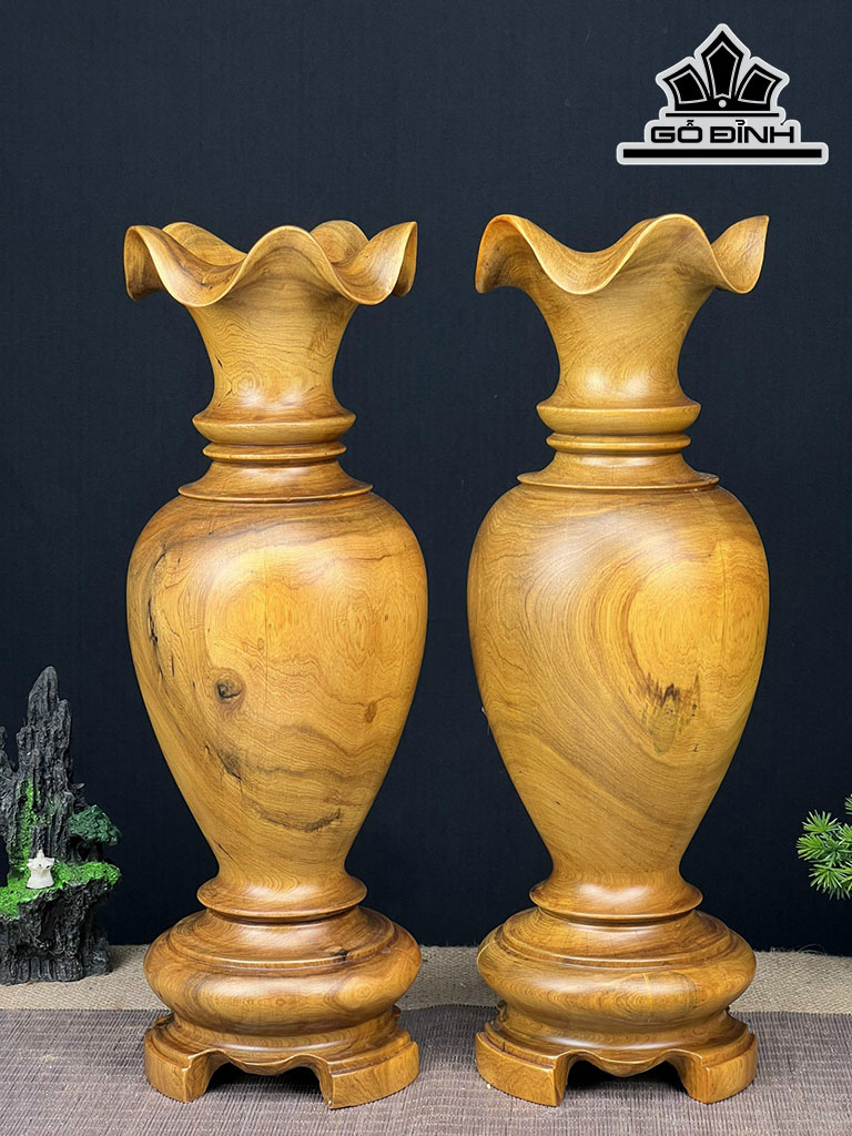 Lục Bình Gỗ Bách Xanh Cao 41 Đường Kính 14,5 (cm)