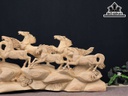 Tượng Bát Mã Gỗ Ngọc Am Cao 39 Ngang 91 Sâu 15 (cm)