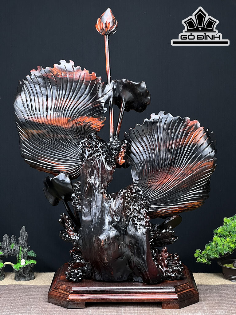 Tượng Cá Xiêm Gỗ Trắc Cao 84 Ngang 57 Sâu 33 (cm)