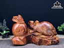 Tượng Chuột Phong Thủy Gỗ Cẩm Cao 24 Ngang 36 Sâu 20 (cm)