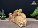 Tượng Chuột Phong Thủy Gỗ Ngọc Am Cao 22 Ngang 32 Sâu 14 (cm)