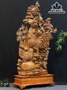 Tượng Gia Đình Gà Gỗ Hương Cao 162 Ngang 78 Sâu 35 (cm)
