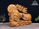 Tượng Phật Di Lặc Gỗ Ngọc Am Ngang 35 Cao 43 Sâu 15 (cm)