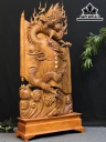 Tượng Rồng ( Nhất Long) Quấn Thư Gỗ Hương Cao 142 Ngang 64 Sâu 22 (cm)