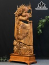 Tượng Rồng ( Nhất Long) Quấn Thư Gỗ Hương Cao 142 Ngang 64 Sâu 22 (cm)
