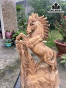 Tượng Ngựa Phong Thủy (Nhất Mã Phi Thiên) Gỗ Ngọc Am Cao 48 Ngang 30 Sâu 22 (cm)
