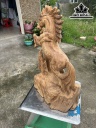 Tượng Ngựa Phong Thủy (Nhất Mã Phi Thiên) Gỗ Ngọc Am Cao 48 Ngang 30 Sâu 22 (cm)