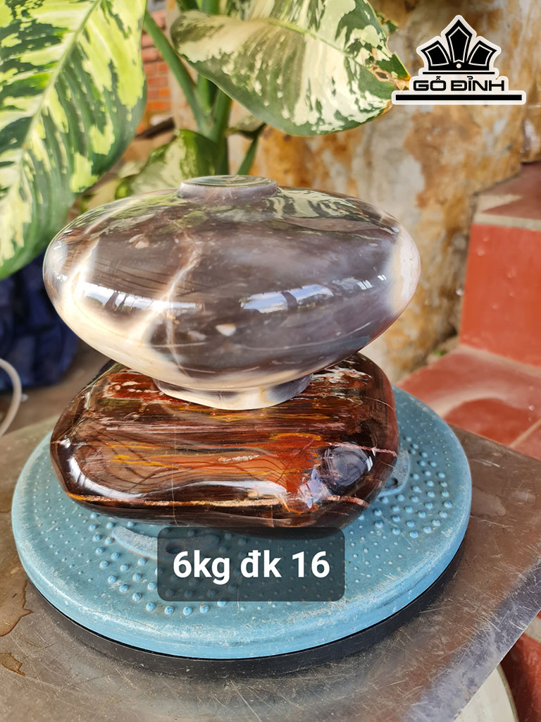 Bình Phú Quý Gỗ Hóa Ngọc Đường Kính Hạt 16 (cm) 6kg