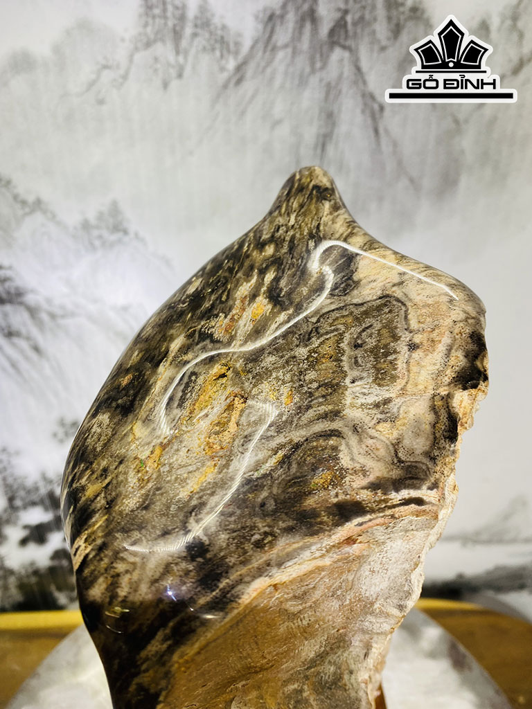 Tác Phẩm Gỗ Hóa Thạch Cao 35 Ngang 23 (cm) 7,5kg