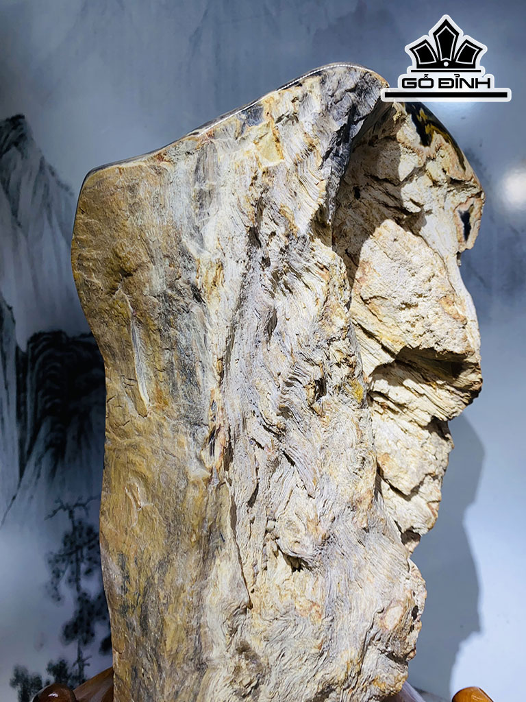 Tác Phẩm Gỗ Hóa Thạch Cao 35 Ngang 23 (cm) 7,5kg