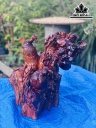 Tượng Phu Thê Viên Mãn Gỗ Hương Cao 48 Ngang 40 Sâu 35 (cm)