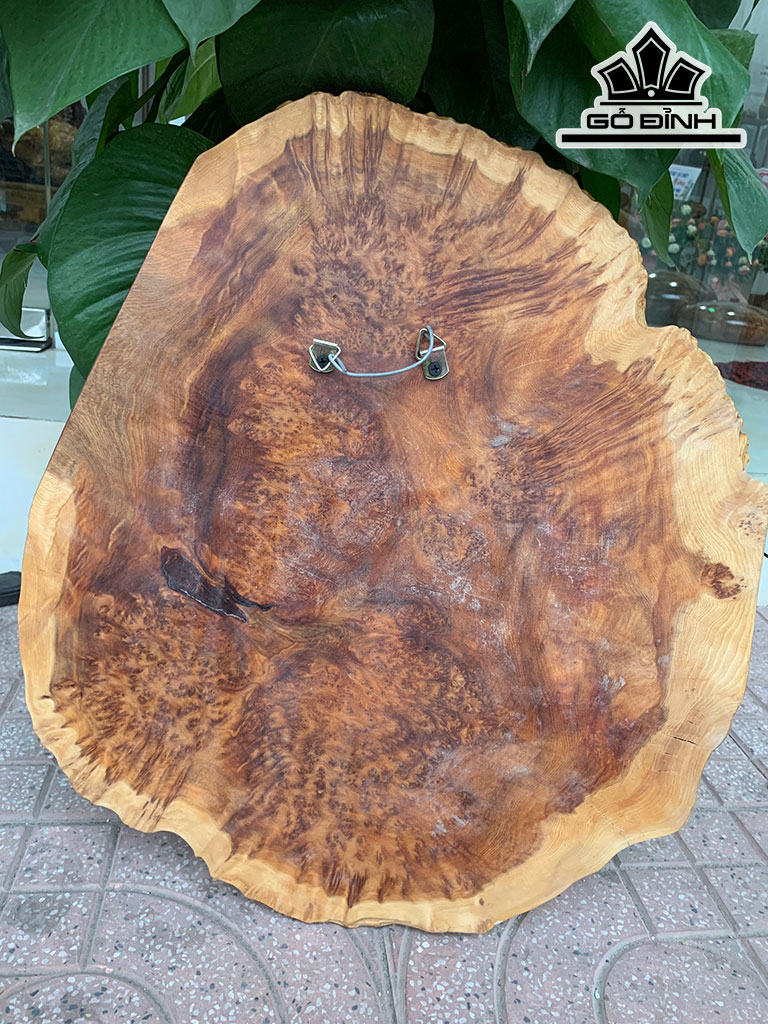 Đồng Hồ Chữ Tâm Gỗ Nu Ngọc Am Cao 54 Ngang 48 Sâu 3 (cm)