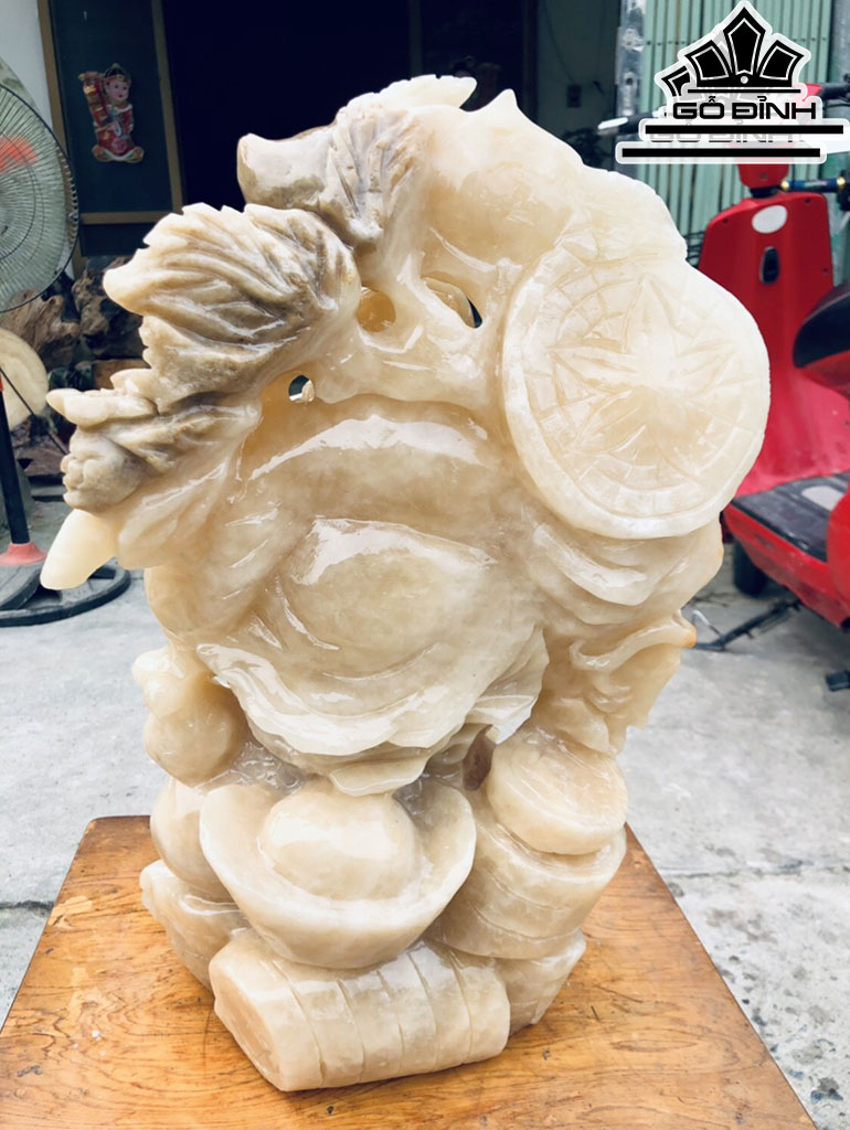 Tượng Di Lặc Đá Serpentine Cao 47 Ngang 30 Sâu 20 (cm) 23kg