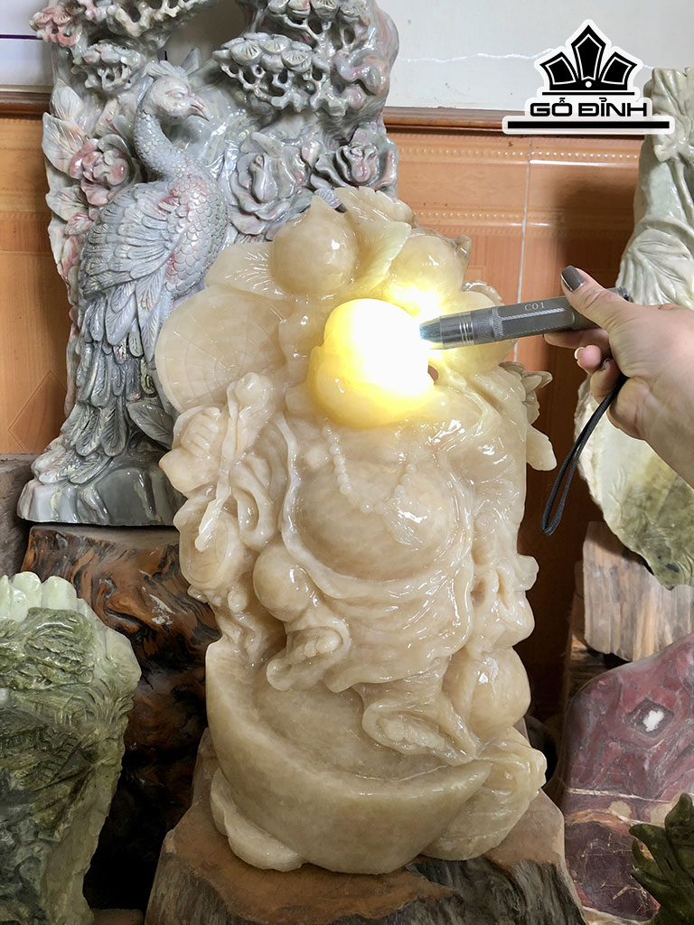Tượng Di Lặc Đá Serpentine Cao 47 Ngang 30 Sâu 20 (cm) 23kg