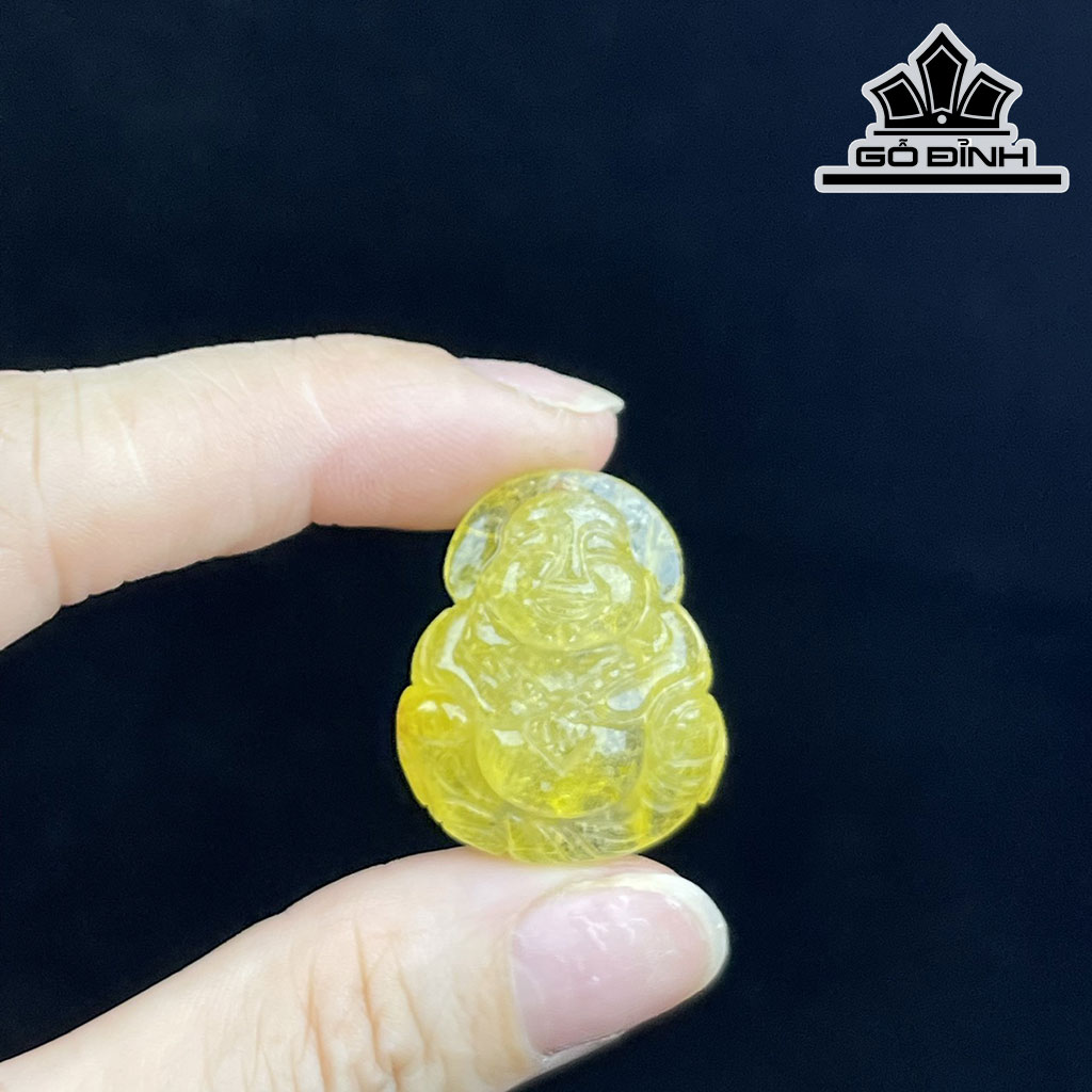 Di Lặc Đá Thạch Anh Tóc Vàng Cao 27,6 (mm)