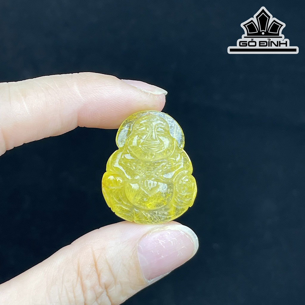 Di Lặc Đá Thạch Anh Tóc Vàng Cao 27,6 (mm)