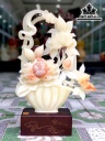 Giỏ Hoa Mẩu Đơn Đá Onyx Cao 47 Ngang 33 (cm) 5,2kg