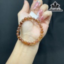 Vòng Tay Đá Thạch Anh Tóc Nâu Đường Kính Hạt 6,8 (mm)
