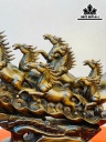 Tượng Mã Đáo Thành Công Gỗ Mun Hoa Cao 35 Ngang 42 Sâu 12 (cm)