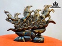 Tượng Mã Đáo Thành Công Gỗ Mun Hoa Cao 35 Ngang 42 Sâu 12 (cm)