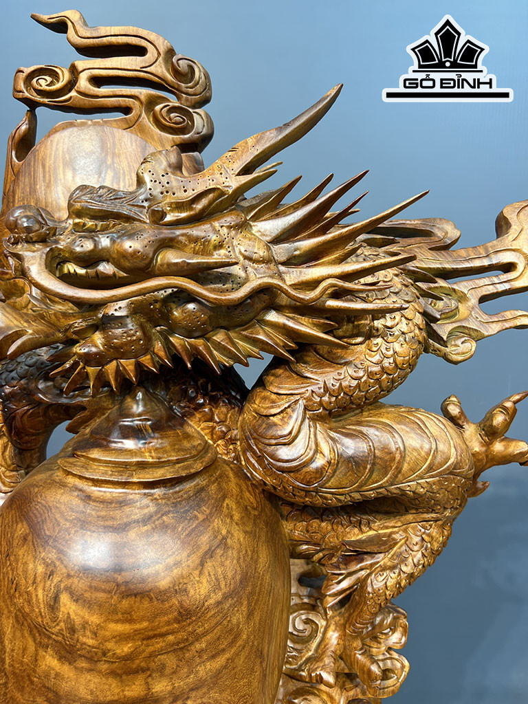 Nhất Long Trấn Chum Gỗ Hương Cao 77 Ngang 69 Sâu 20 (cm)
