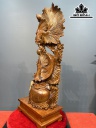 Tượng Cá Xiêm Đôi Gỗ Hương Cao 84 Ngang 34 Sâu 19 (cm)