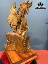 Tượng Gia Đình Gà Gỗ Hương Cao 69 Ngang 58 Sâu 33 (cm)