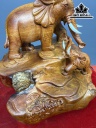Tượng Voi Gỗ Hương Cao 29 Ngang 33 Sâu 28 (cm)