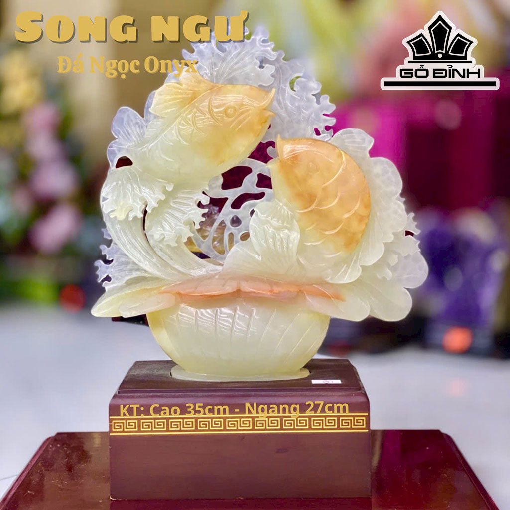 Song Ngư Đá Onyx Cao 35 Ngang 27 (cm) 6kg