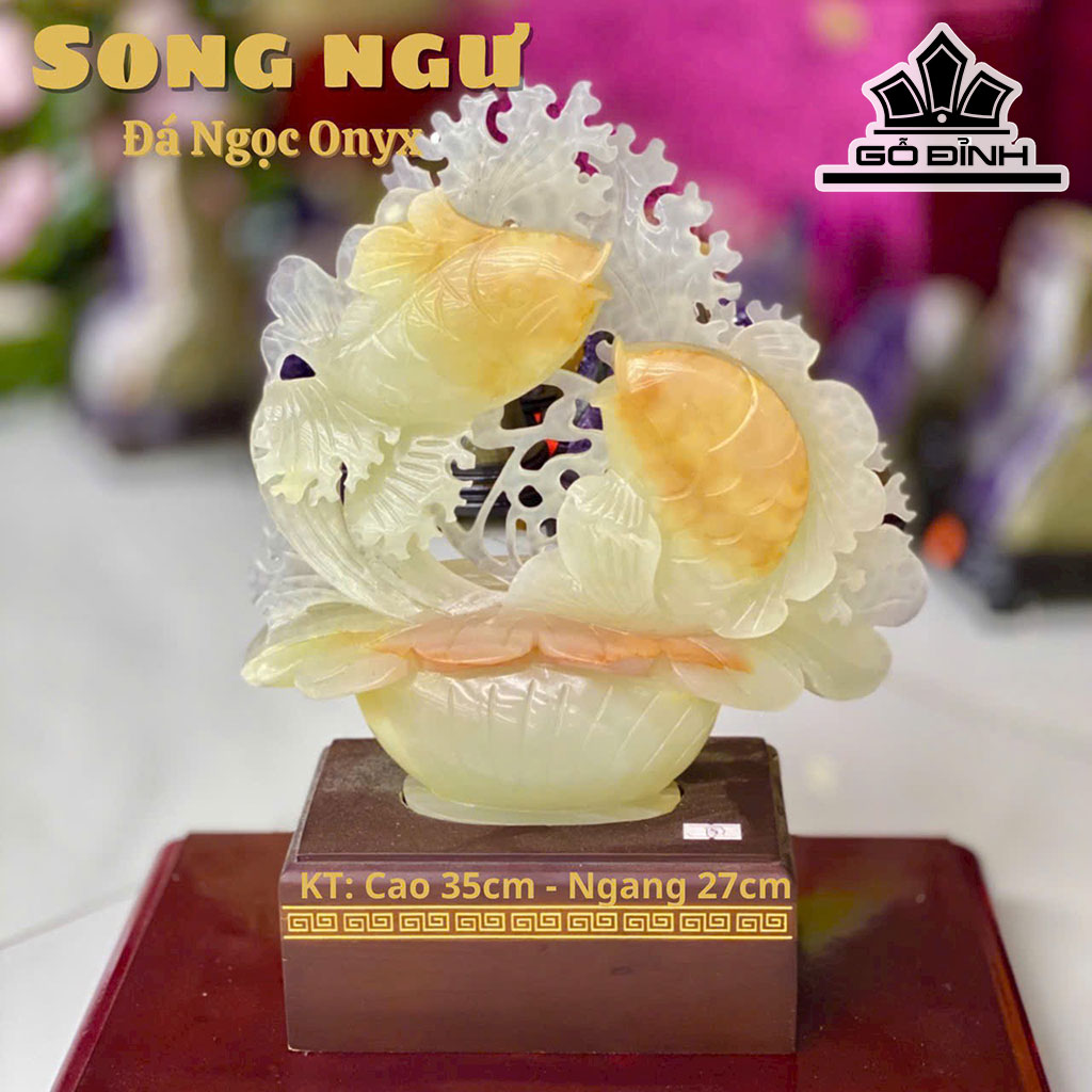 Song Ngư Đá Onyx Cao 35 Ngang 27 (cm) 6kg