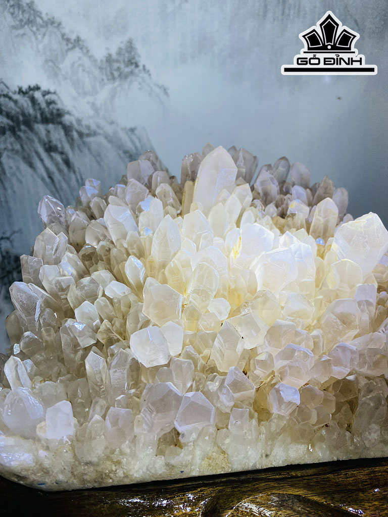Tinh Thể Đá Thạch Anh Trắng Cao 20 Ngang 25 (cm) 6,6kg