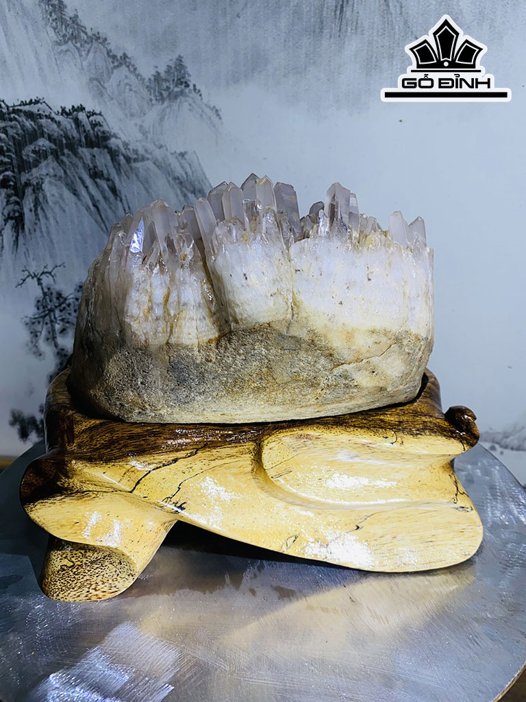 Tinh Thể Đá Thạch Anh Trắng Cao 20 Ngang 25 (cm) 6,6kg