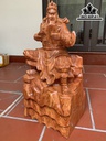 Tượng Quan Công Đọc Sách Gỗ Hương Cao 30 Ngang 15 Sâu 12 (cm)