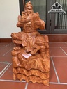 Tượng Quan Công Đọc Sách Gỗ Hương Cao 30 Ngang 15 Sâu 12 (cm)