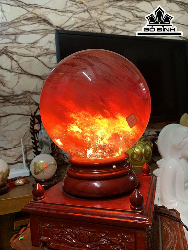 Bi cầu Thuỷ Tinh Đỏ Đường Kính 19 (cm)15,34kg